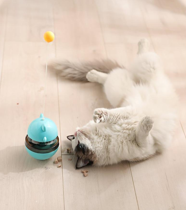 Cat Food Dispenser & Tumbler Toy